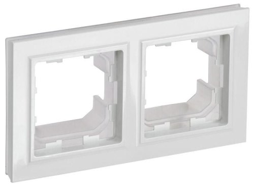 Рамка универсальная IEK Brite РУ-2-БрБ-44 2-м. IP44 белый картинка